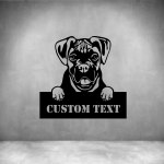 Boxer With Custom Text - 450MM Rust Coat