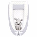 Yellow Grey Monochrome Rhino Baby Nest Pod Newborn Lounger