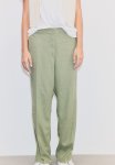 Linen-blend Trousers - Light Khaki Green