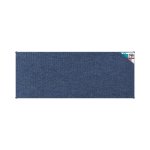 Bulletin Board Ribbed Aluminium Frame 3000X1200MM - Denim