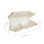 Compostable 2 Divisions Clamshell 900 Ml