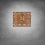 House Number D04 - 1000 X 750 / Matt Black / Warm White
