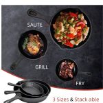 3PC Ayi Cast Iron Skillets