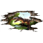 4AKID 3D Wall Or Floor Stickers - Coral Dolphins - Dinosaur