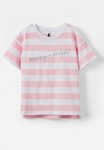 Cotton On Poppy Short Sleeve Print Tee - Blush Pink Stripe merry