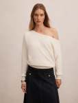 Kelli Asymmetric Sweater - L Cream
