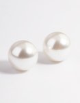Giant Pearl Stud Earrings - Onesize