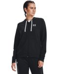 Women's Ua Rival Terry Full-zip Hoodie - Black Sm
