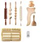 Full Body Tools Wooden Massage Rollers With U-glow Therapeutic Massage Oil