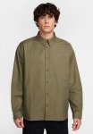 Nike Club Oversized Long-sleeved Oxford Shirt- Medium Olive