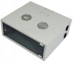 4U 300 + 200MM Collar Swing Frame Wall Box Incl Fans And Power Grey