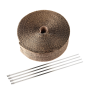 Universal Motorcycle Exhaust Heat Wrap Tape - Titanium