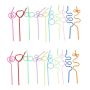 Crazy Loop Straws Pack Of 50 Colorful Reusable Drinking Straws