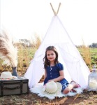 Teepee Tent With Tee Pee Playmat White