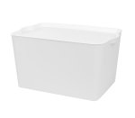 Venus Large Storage Box Cool Grey With White Lid
