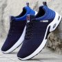 Men's Casual Comfortable Woven Shoes Breathable Lightweight Soft Sole Sneakers For Running Training Spring And Autumn
