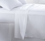 Whisper Soft 660 Thread Count Sateen Flat Sheet - White - Super King 300 X 270CM