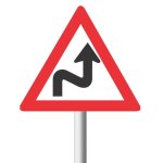 Combined Curves Right Left Road Sign W210