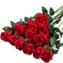 6/12/100PCS Artificial Silk Flowers Realistic Roses Bouquet Long Stem For Home Wedding Decoration Party Home Decor