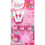 Pink & White Tea Set 10 Piece