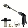 1PC Portable High Pressure Water Gun Car Washer Garden Watering Hose Water Spray Foam Nozzle For Cars Home Garden Use