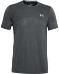 Men's Ua Seamless Short Sleeve - Black Medium Heather XL