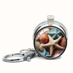 1PC Summer Ocean-themed Shell Pendant Keychain For Men Beach Marine Animal Car Pendant Keyring Festival Decoration Accessories