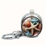 1pc Summer Ocean-themed Shell Pendant Keychain For Men Beach Marine Animal Car Pendant Keyring Festival Decoration Accessories