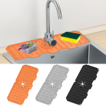 1PC Silicone Dish Drying Mat Silicone Kitchen Faucet Mat For Sink Sponge Drain Rack Foldable Sink Pad Faucet Splash Catcher Bath