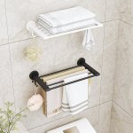 Wall Mounted Bathroom Storage Rack With Shoe Holder