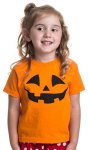 Ann Arbor T-Shirt Co. Little Boys' Pumpkin Face Jack O' Lantern Cute Toddler Halloween T-Shirt - Orange 4T
