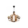 Pendant Chandelier Industrial Rope 6 Lights Hanging With Glass Shade