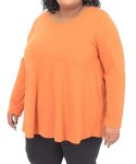 Ladies Plain Flared Tunic - 60 Brown