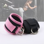 1PC Ankle Straps For Cable Machine D-ring Ankle Cuffs Adjustable Comfortable Ankle Straps For Gym Fitness Workout Exercise Glute