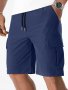 Men's Summer Fashion Casual Shorts For Running Outdoor Shorts With Multi-pocket Drawstring Pants