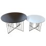 Modern Set Of 2 Coffee Tables Black & White Z-014