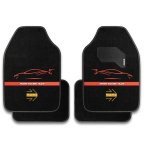 Momo Racing 4PIECE Floor Mats - Black With Red Silhouette Design - Autostyle Motorsport South Africa