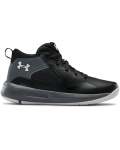 Grade School Ua Lockdown 5 Basketball Shoes - Black Pitch Gray Halo Gray 3