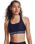 Women's Armour Mid Crossback Sports Bra - Midnight Navy / XS