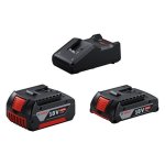 Bosch Battery & Charger Starter Kit 2.0 Ah 4.0 Ah
