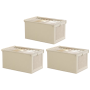 3 Pack Collapsible Storage Boxes With Lid - 36 X 25 X 20CM
