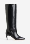 Knee-high Heeled Boots - Black