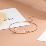 CBA104711RG - Personalized Name Bracelet Rose Gold Plated 925 Sterling Silver