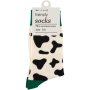 Clicks Trendy Green & Cow Print Socks 3-6