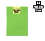 Art+craft Board A4 160G Sheet Green 10PK