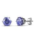 DESTINY Birthstone February amethyst Earrings With Swarovski Crystals In A Macaroon Case