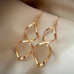 Golden Spiral Hollow Dangle Earrings Zinc Alloy Jewelry Exquisite Golden Or Silvery Pick One U Prefer Casual Dating Commuting J