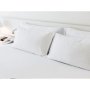 Rey& 39 S Fine Linen - Pillow Cover Set - Oxford - 100% Cotton - 300 Thread Count - White - Standard