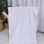 Personalised Fleece Blanket Boho Beige Leaf Print