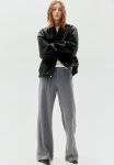Wide Tailored Trousers - Grey